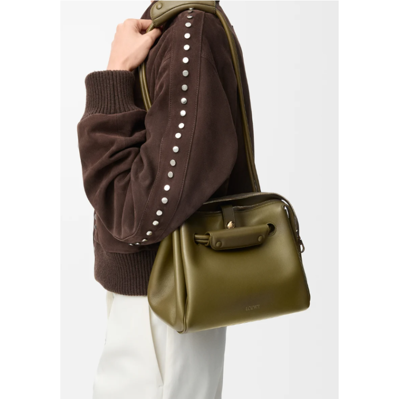Loewe Small Madrid bag in supple calfskin-Olive