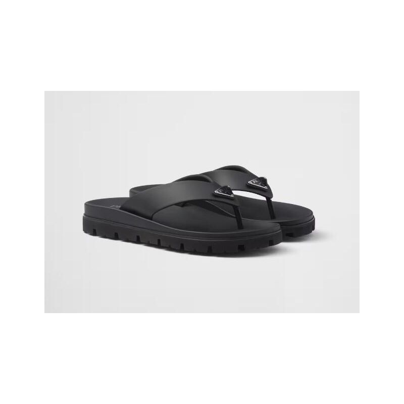Prada 2Y3130-1 3545 Rubber thong sandal, 35-41