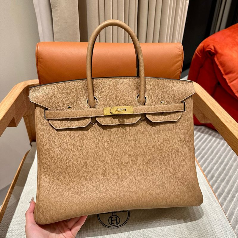 Hermes Birkin 35  in Togo leather-Milk tea