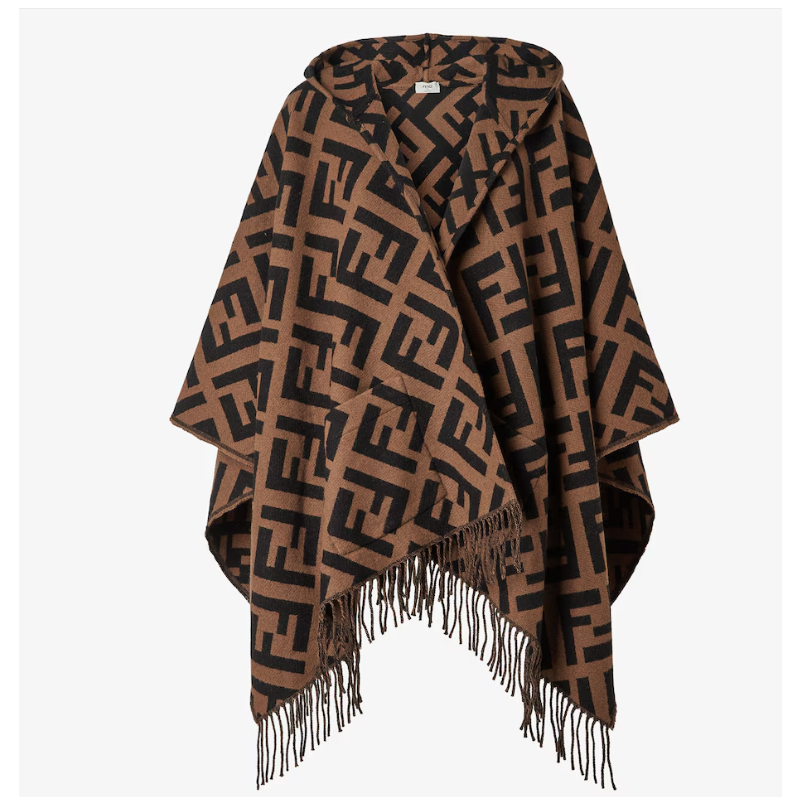 Fendi Cashmere FF Poncho