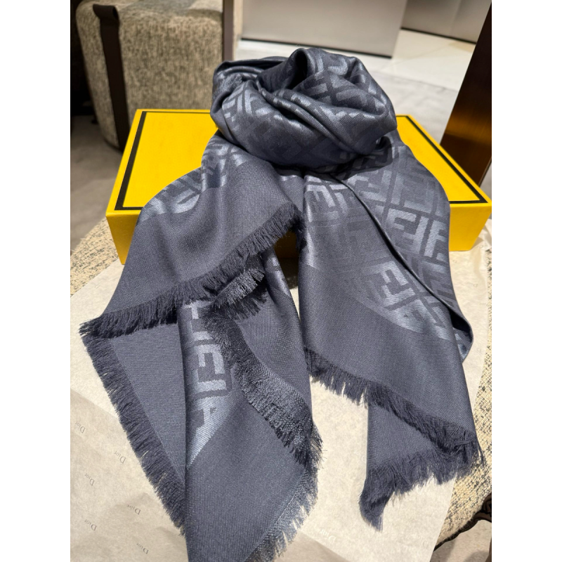 Fendi Silk and Wool FF Shawl