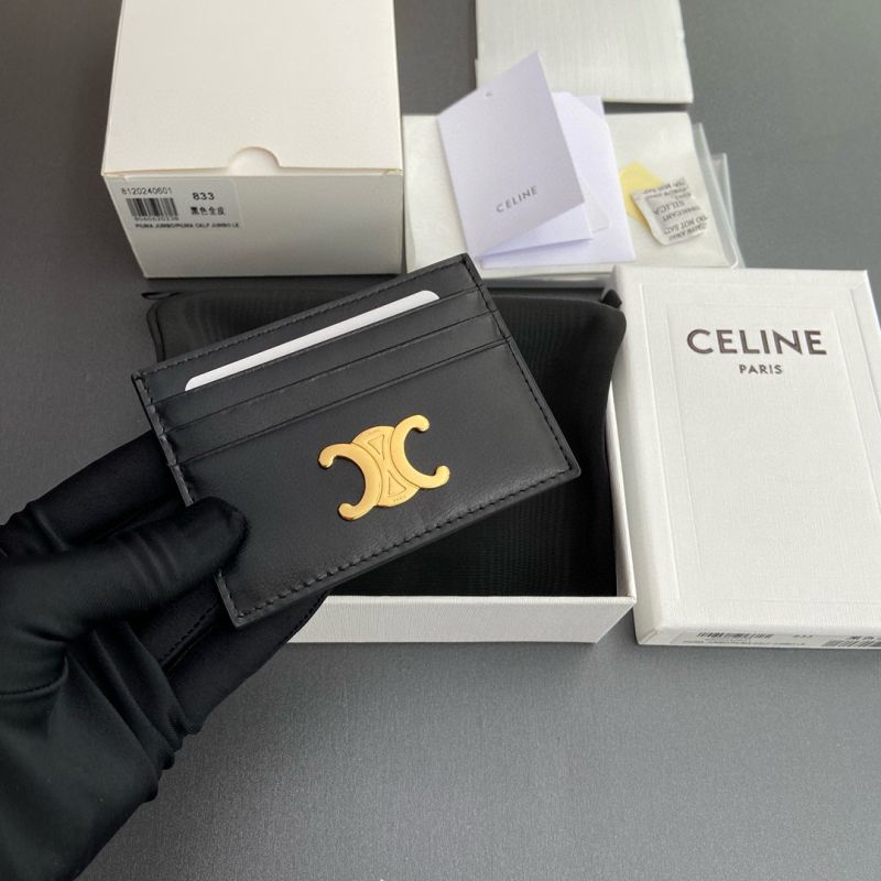 Celine Triomphe Card holder-Black