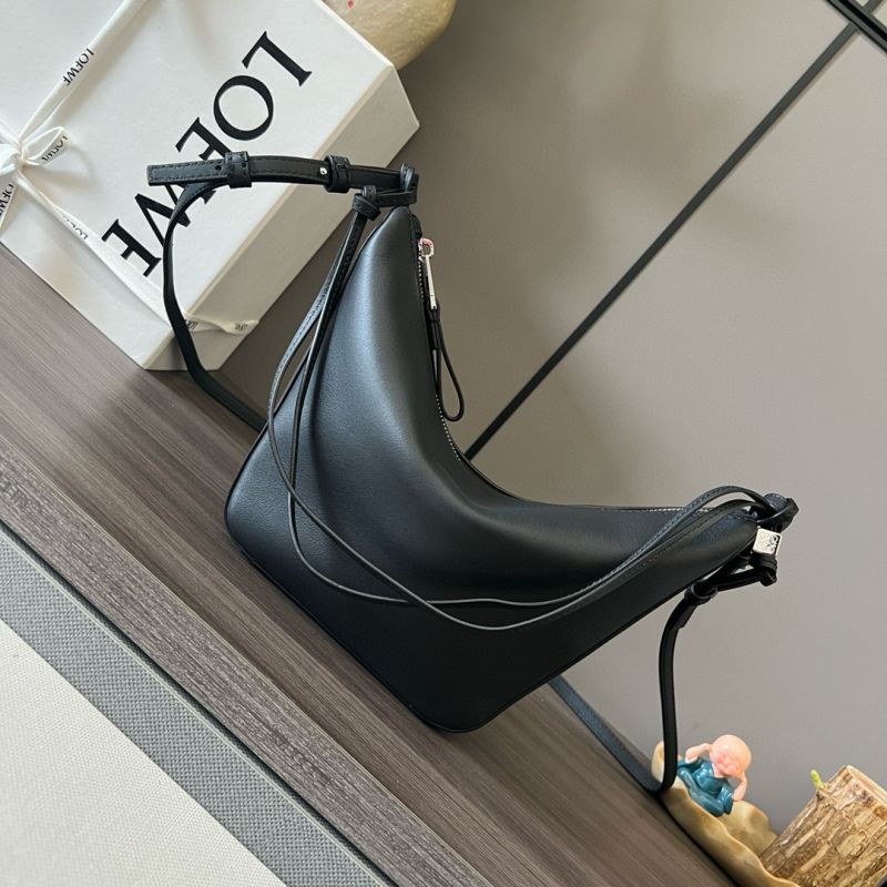 Loewe Mini Hammock Hobo in Classic Calfskin-Black