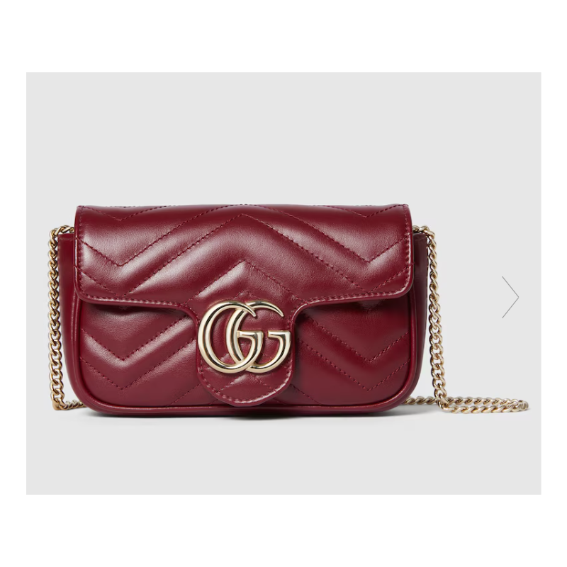 Gucci GG marmont Super Mini bag -Rosso Ancora red 
