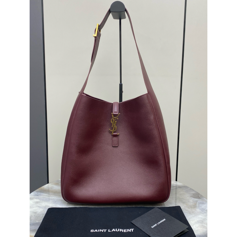 Saint Laurent LE 5 À 7 Supple Large in grained leather -Bordeaux 