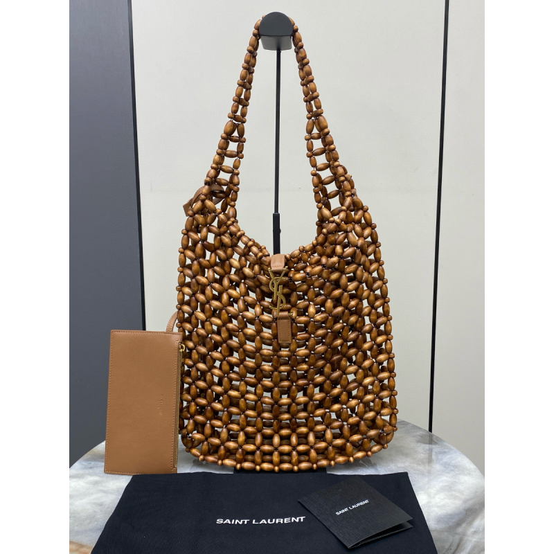 YSL LE 5 À 7 LARGE IN WOOD BEADS