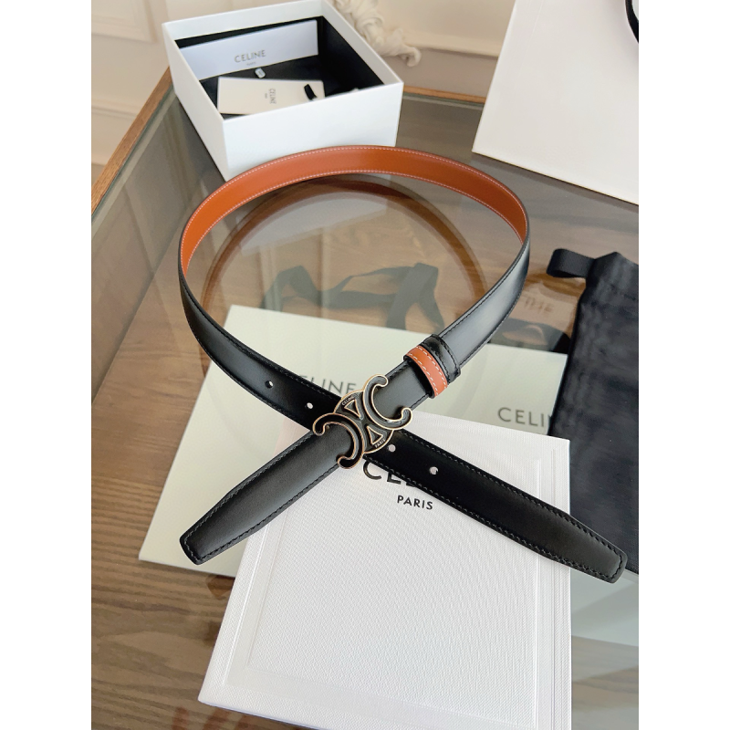 Celine Triomphe Reversible Belt 25mm 