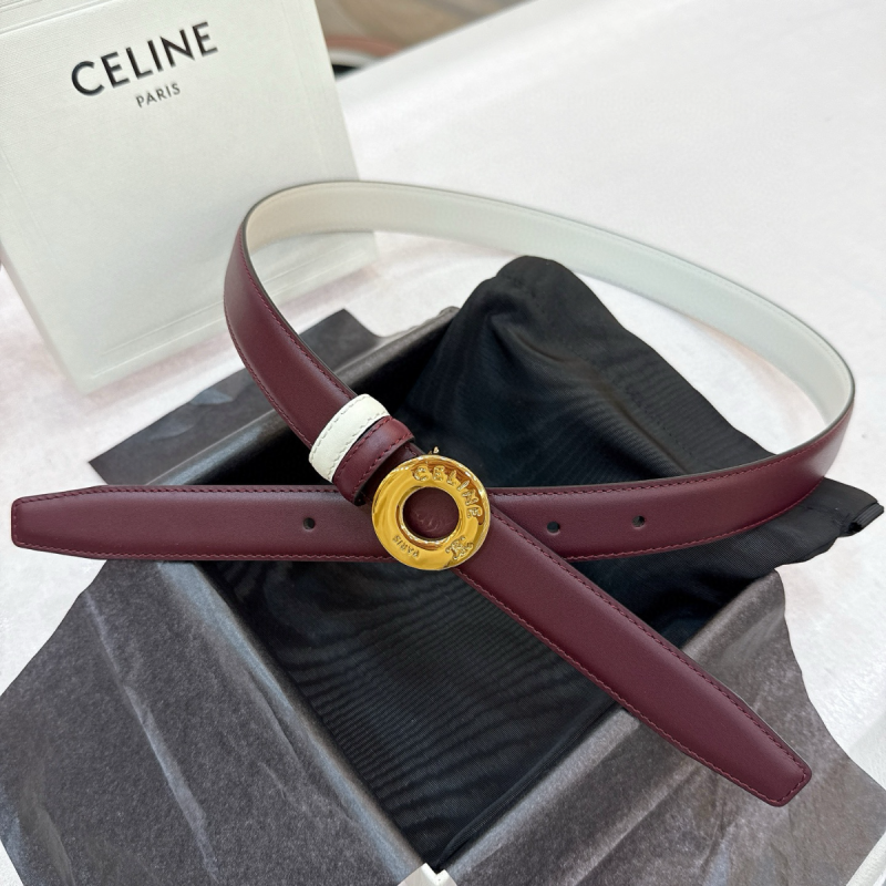 Celine Disc Buckle Reversible Belt 25mm