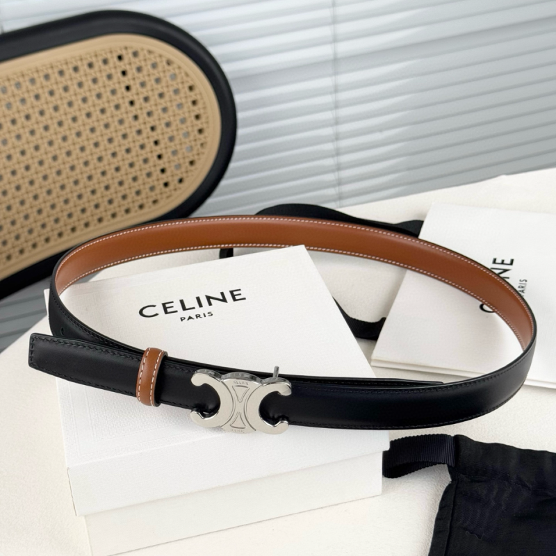 Celine Triomphe Reversible Belt 25mm 