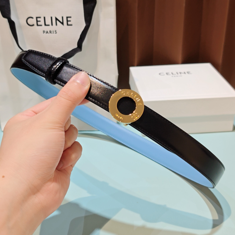 Celine Disc Buckle Reversible Belt 25mm