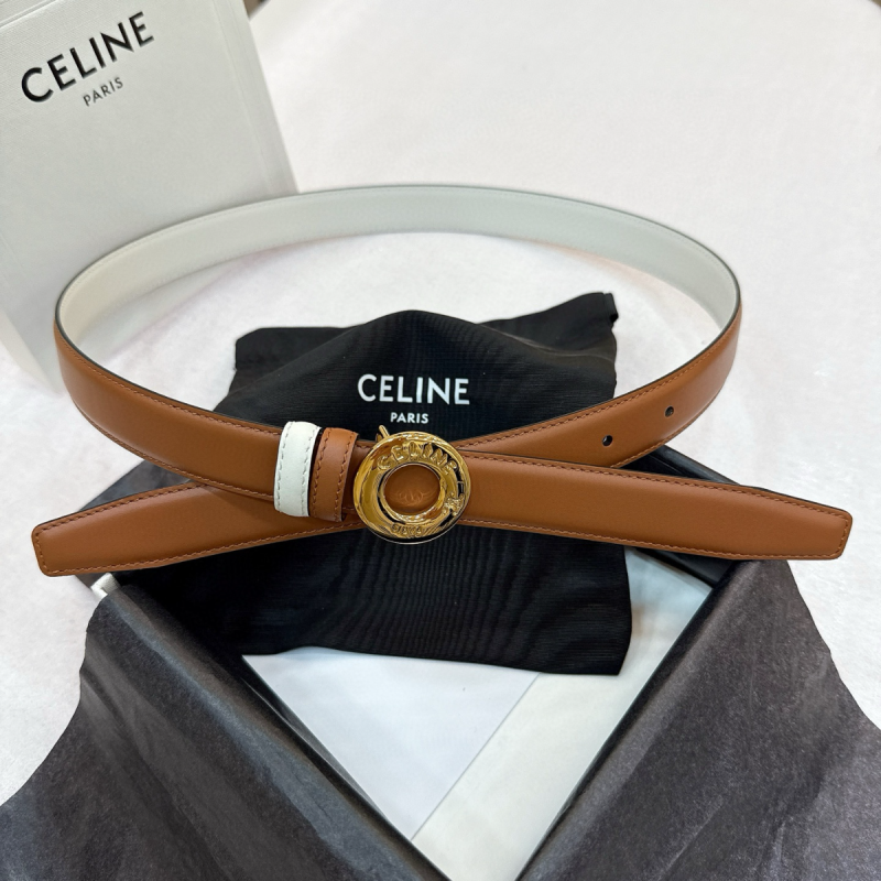 Celine Disc Buckle Reversible Belt 25mm