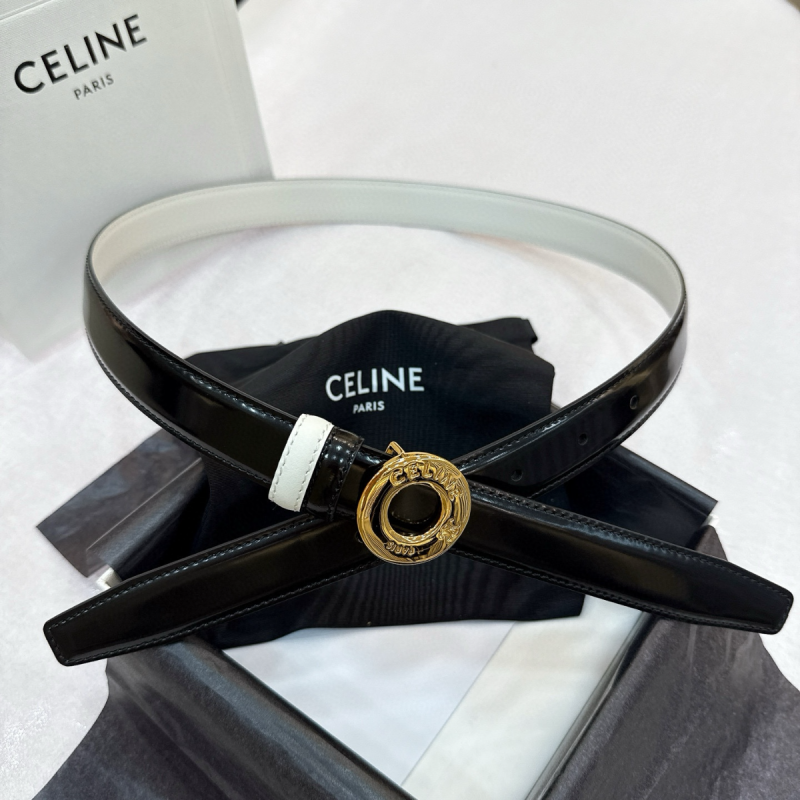 Celine Disc Buckle Reversible Belt 25mm