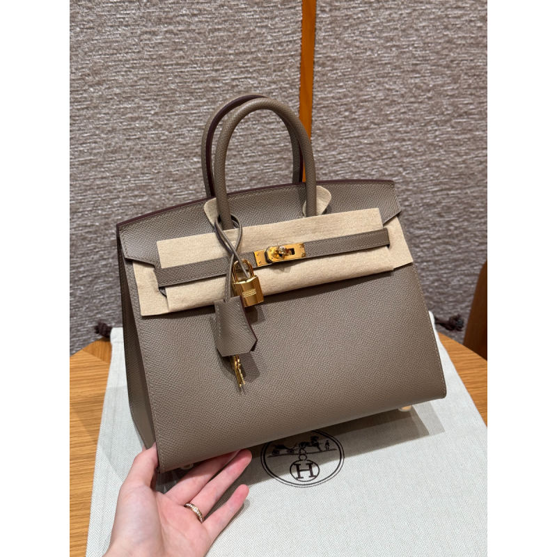 Hermes Birkin 25/ 30  in Epsom Leather-Etoupe