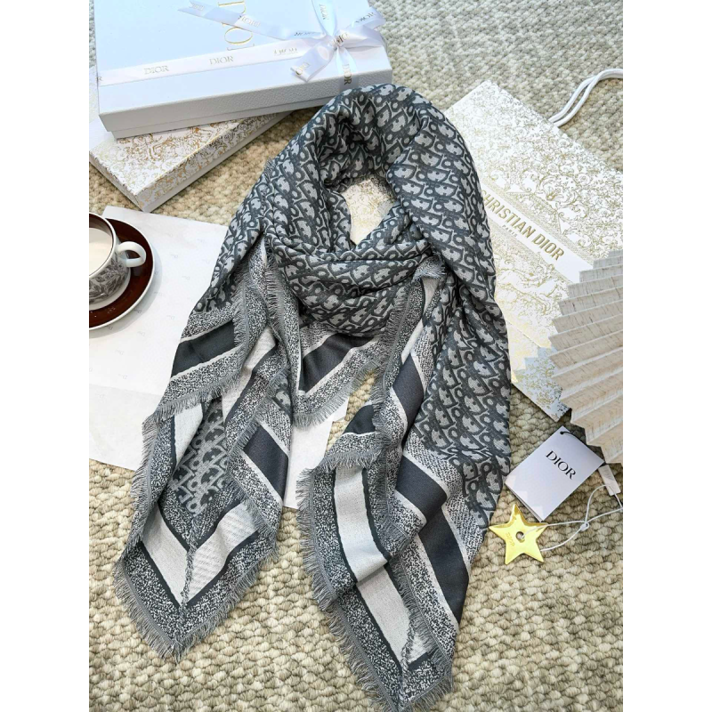 Dior Silk and Cashmere Shawl/Scarf