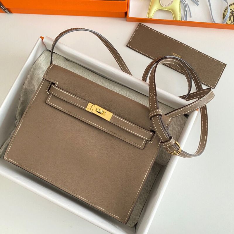 Hermes Kelly Danse Shoulder Bag-Etoupe