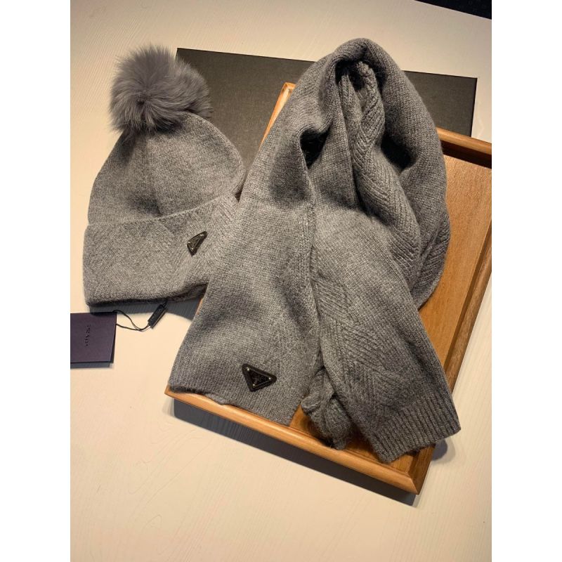 Prada Cashmere Scarf and hat 